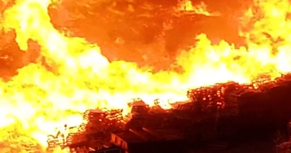 Massive fire breaks out at North Dakota recycling plant
