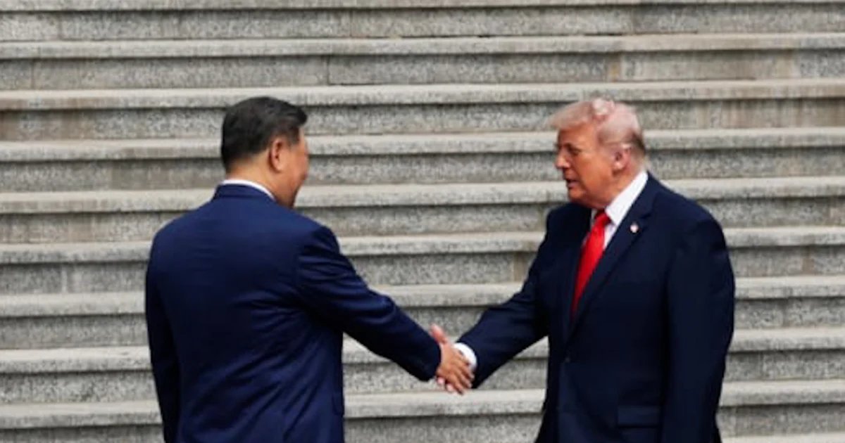 Trump and Xi shake hands ahead of bilateral talks