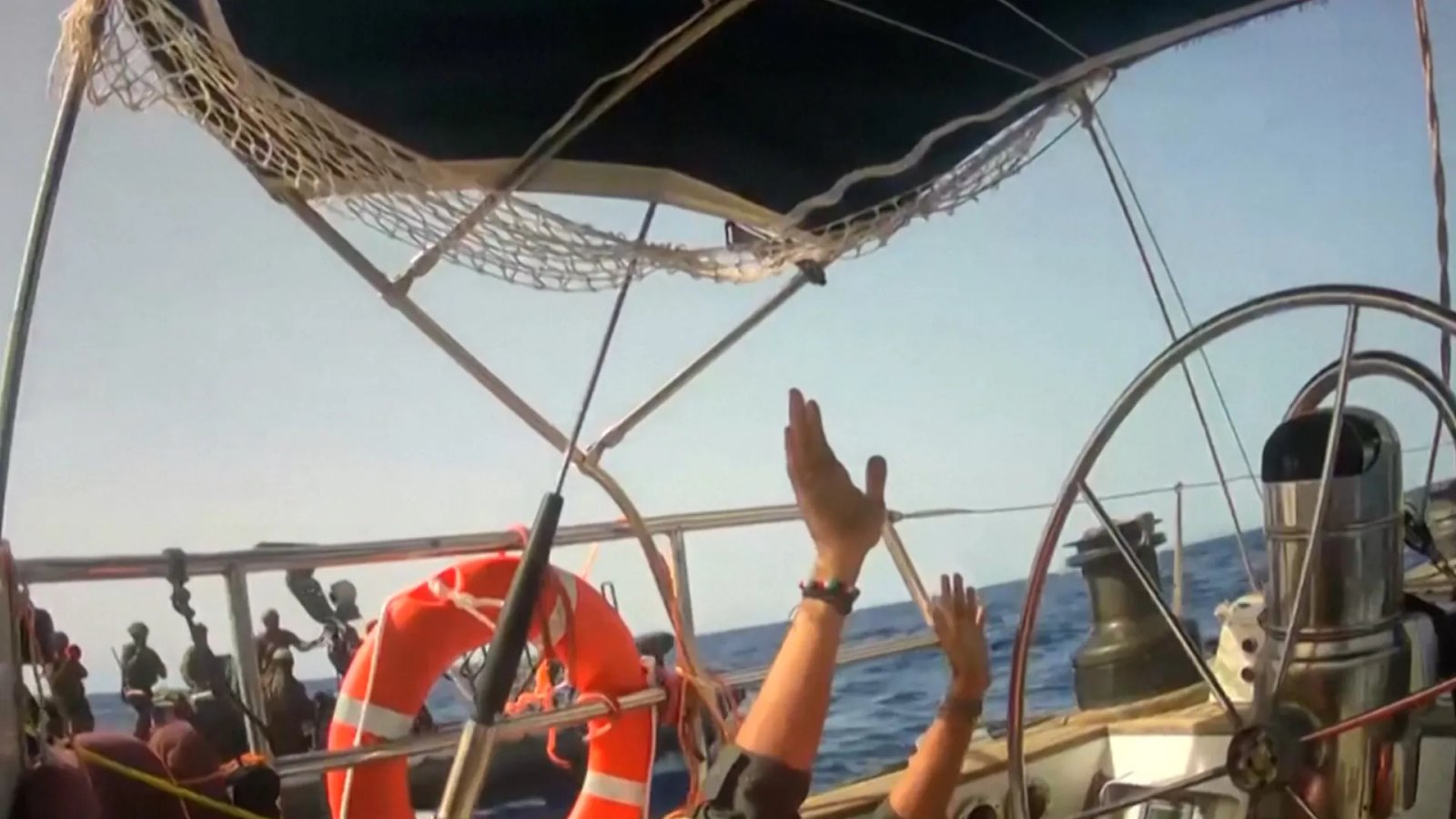 Israeli forces fire ‘rubber bullets’ at activists on Gaza aid flotilla | Israel-Palestine conflict
