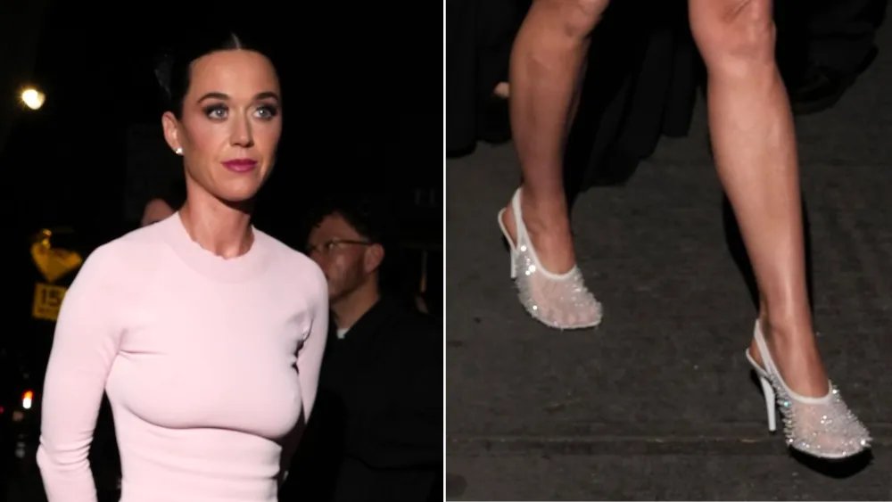 Katy Perry Takes Crystal Mesh Pumps From Met Gala to After Party