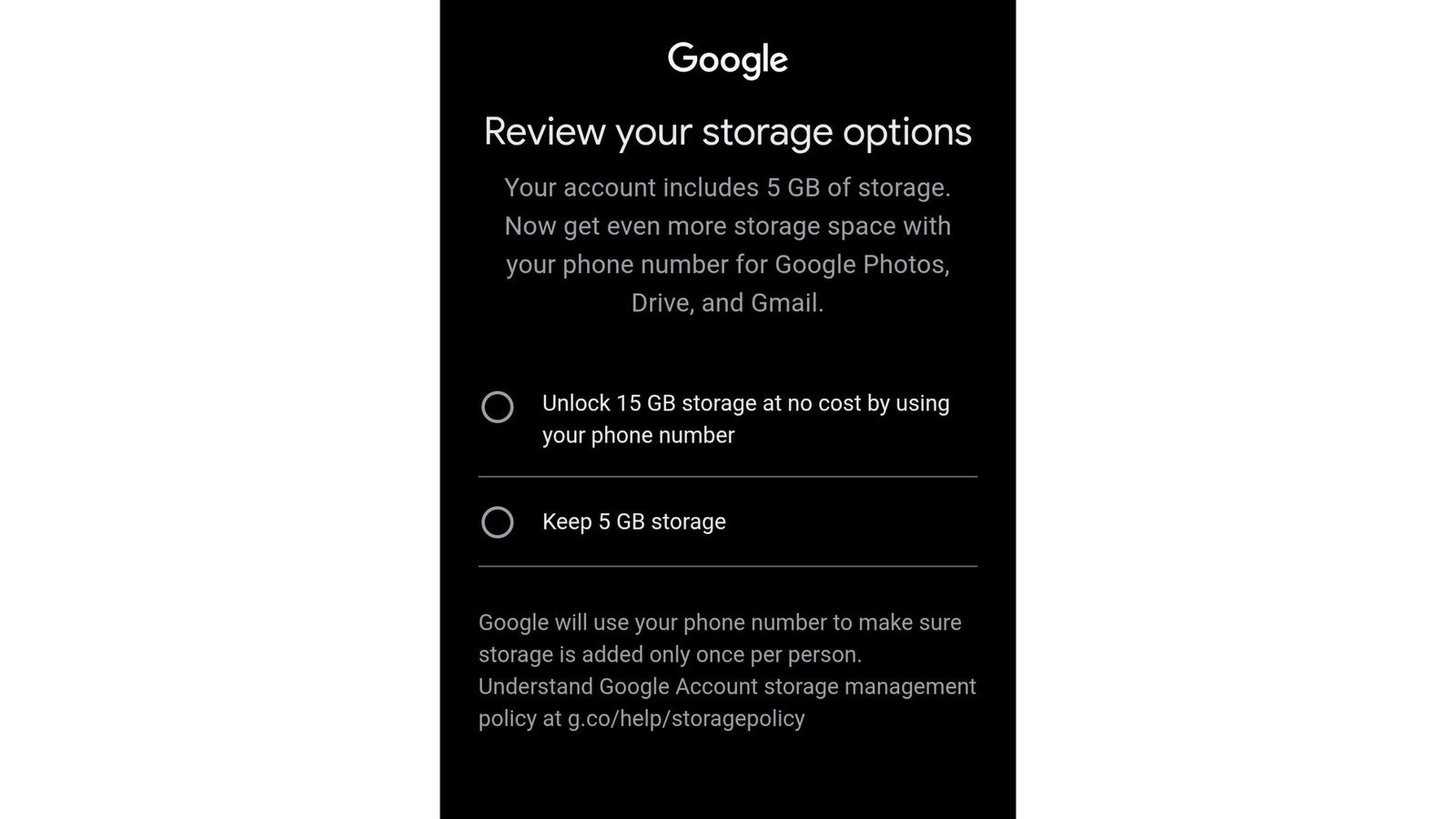 New Google Accounts May Only Get 5GB Free Storage — Unless You Link A Phone Number