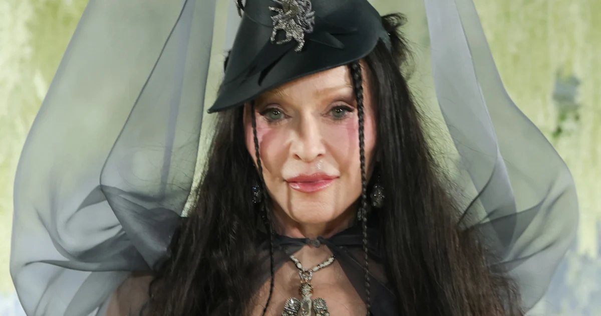 Madonna wows in ethereal black Saint Laurent dress