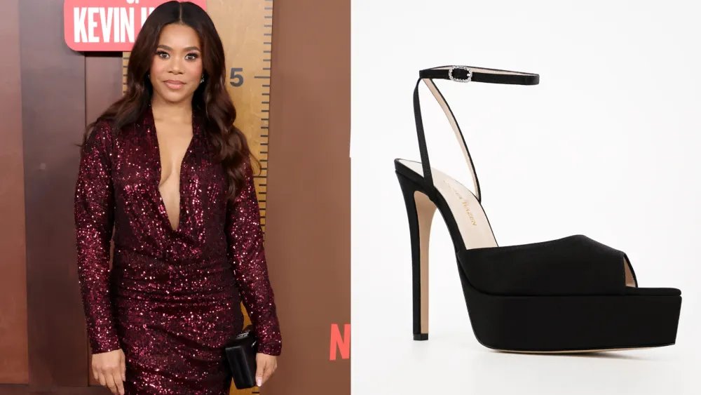 Regina Hall Dons Lofty Pointed Platforms at ‘The Roast of Kevin Hart’