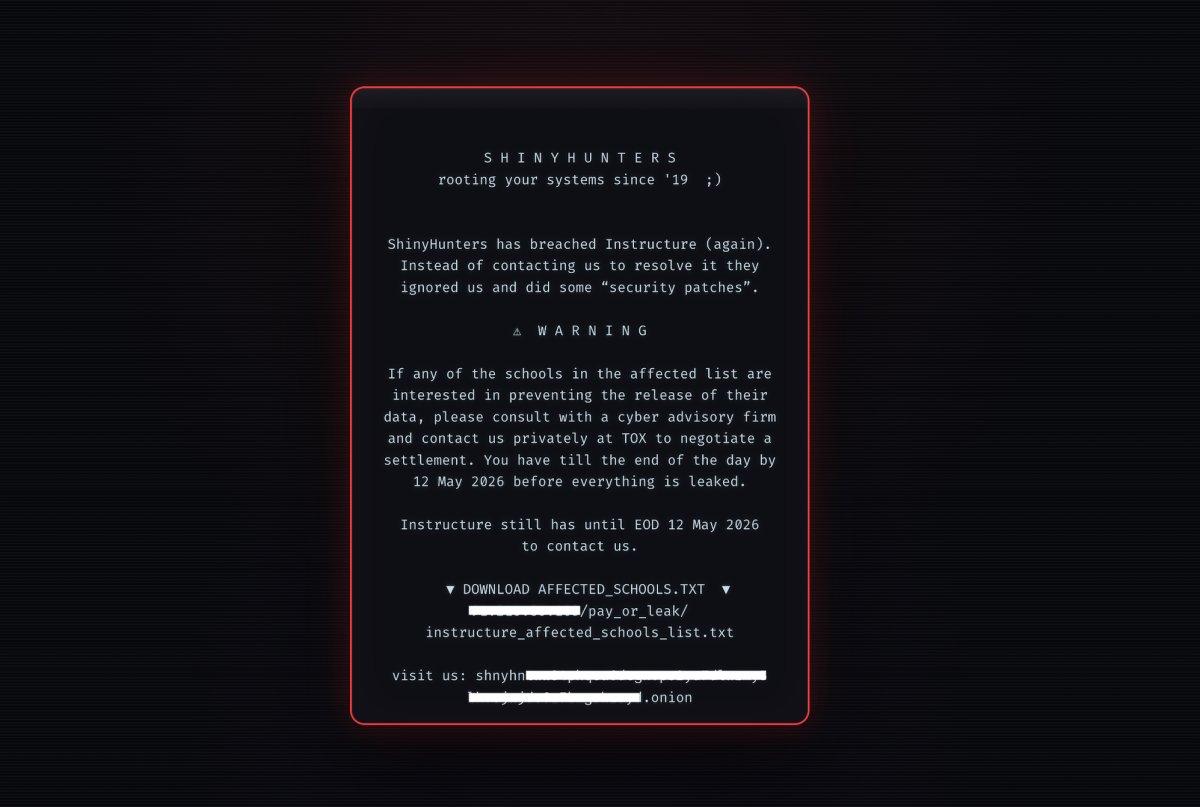 Hackers deface school login pages after claiming another Instructure hack