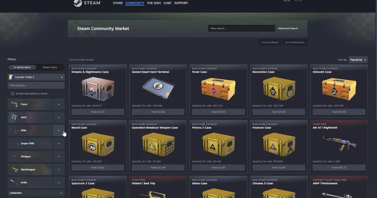 Valve’s next Steam UI target is the Community Market, with more details and, yes, a wider layout