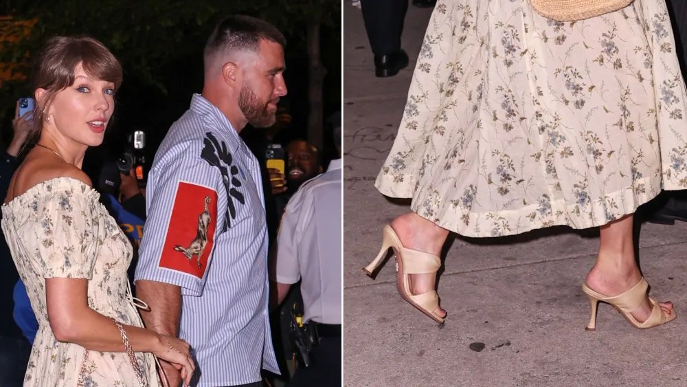 Taylor Swift Gives Date Night Heels a Summer Twist in Aquazzura