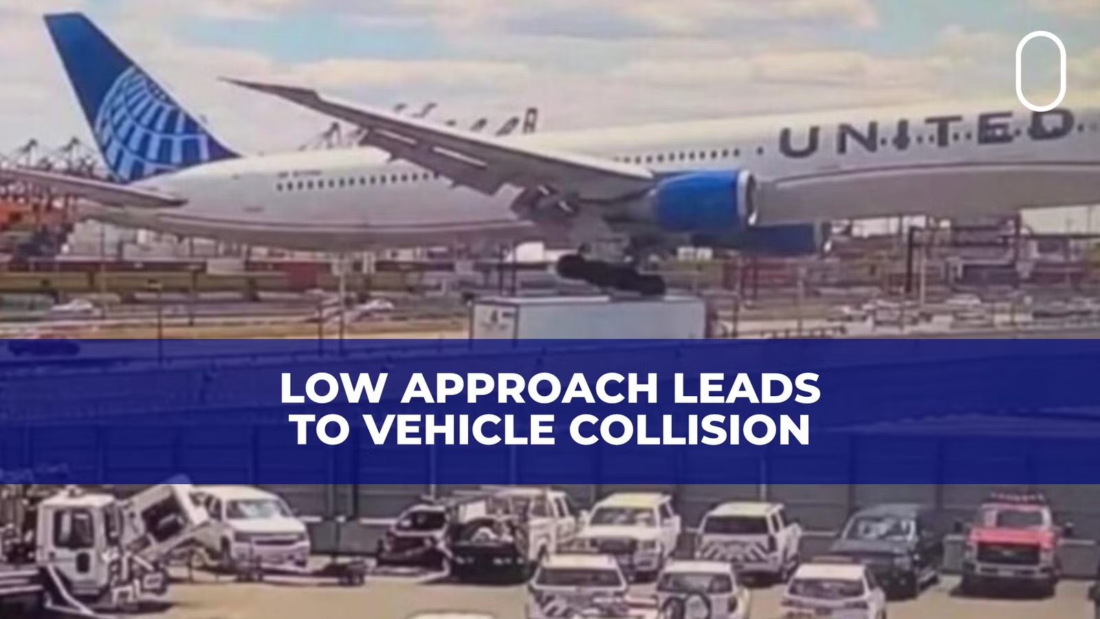 Too Low: United Airlines Boeing 767-400ER Collides With Bakery Truck & Light Pole In Newark