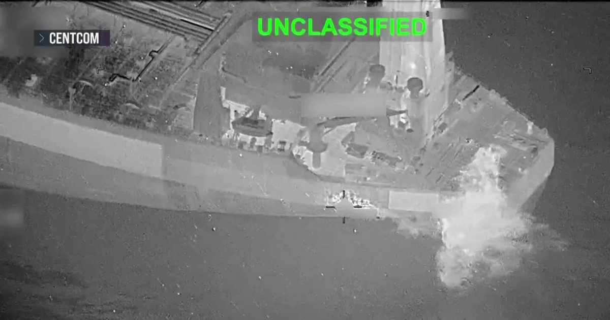 U.S. targets ship trying to break through blockade