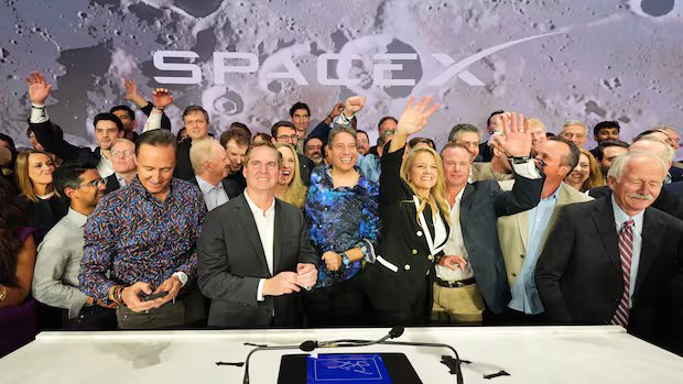 SpaceX stock jumps after record IPO, making Musk the first trillionaire