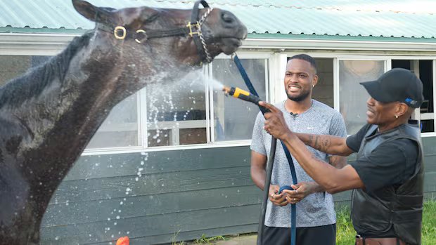 Canada’s Cyle Larin finds relaxation — and a competitive comparison — at the horse-racing track he grew up at