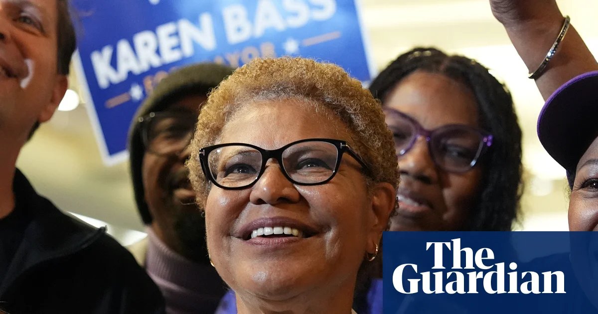 Karen Bass heads to LA mayoral runoff after falling short of majority | Los Angeles