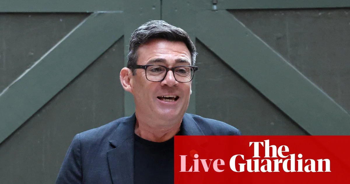 Andy Burnham to propose devolution plan in first major policy speech since launching bid for No 10 – UK politics live | Politics