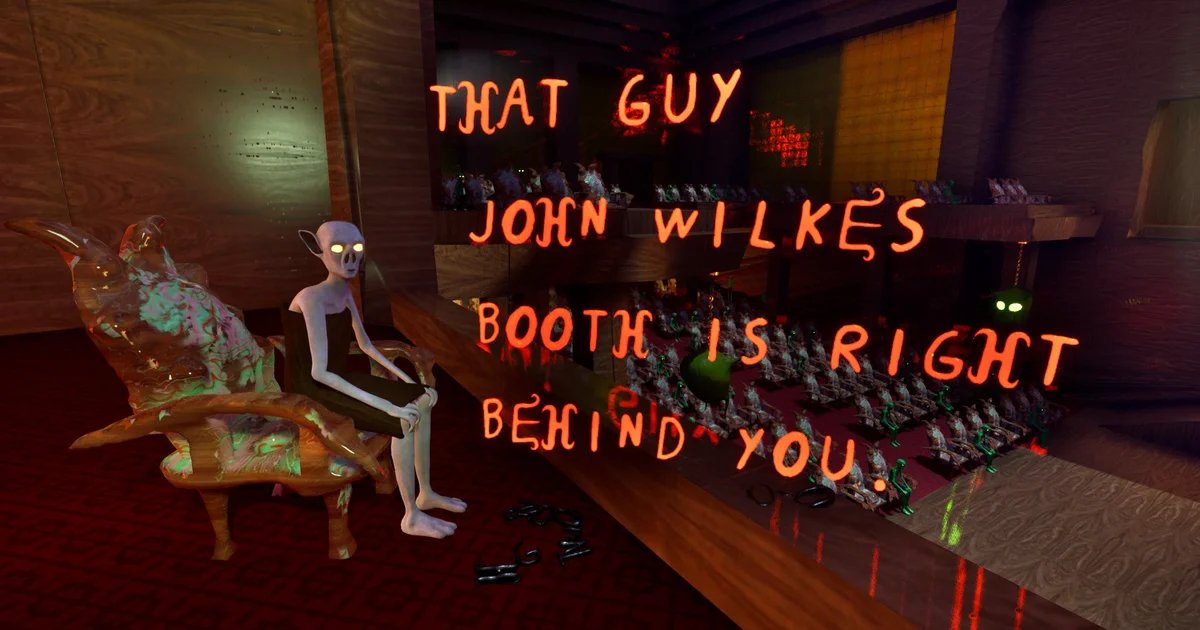 Abe Lincoln dodged the bullet in goblinAmerica, a brain-mottling shooter set in a putrefying alternative USA
