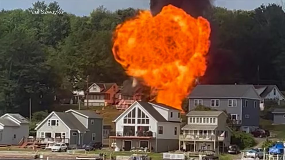 WATCH:  Massive explosions captured on video destroy multiple homes