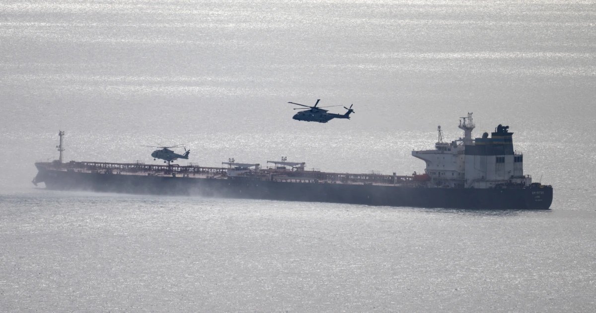 U.K. forces intercept a Russian shadow fleet oil tanker in English Channel