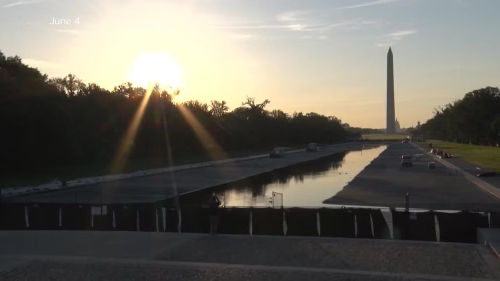 WATCH:  Questions surround $14M Reflecting Pool renovation as new paint peels off the bottom