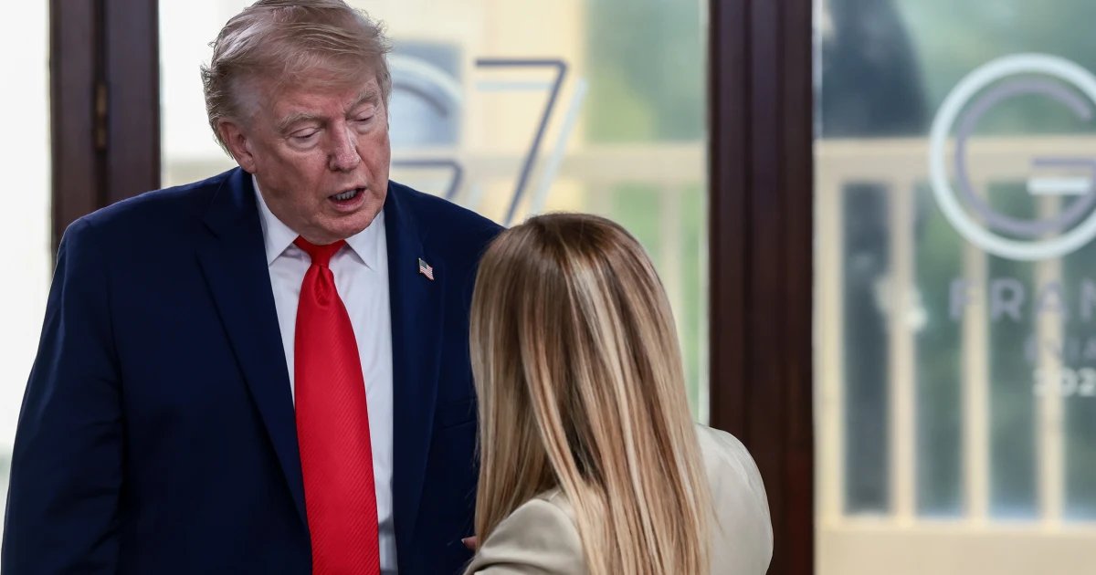 Trump ‘totally fabricated’ claim she begged him for a photo, Italy’s Giorgia Meloni says