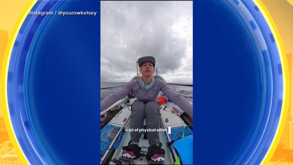 WATCH:  American woman rowing into the record books