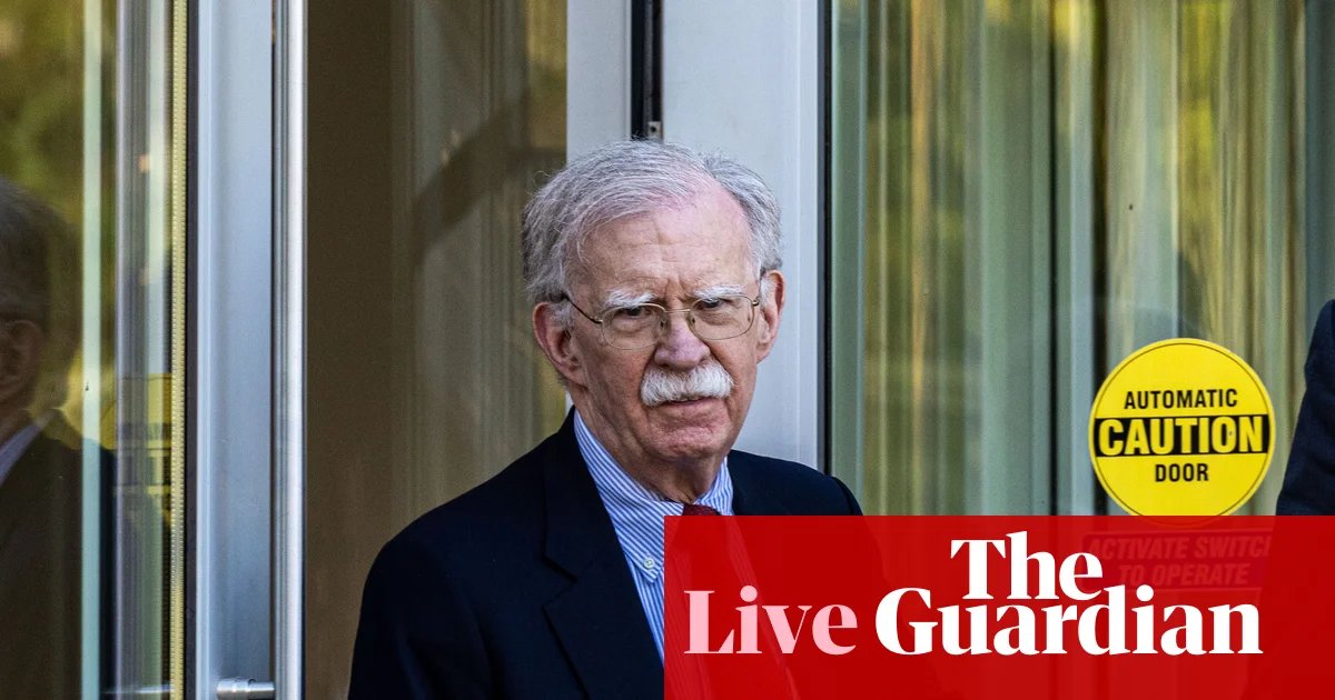 Ex-Trump adviser John Bolton pleads guilty in classified information case – US politics live | US politics