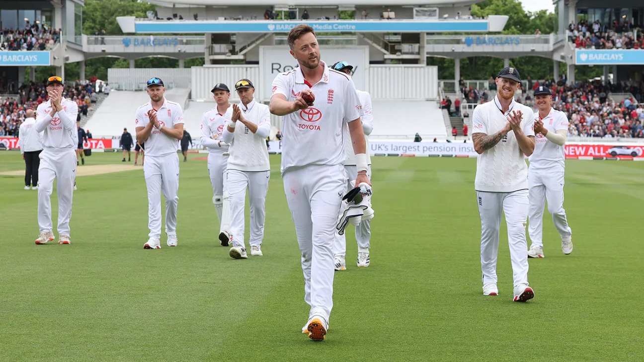 Eng vs NZ – England seamer Robinson out of second Test with knee injury