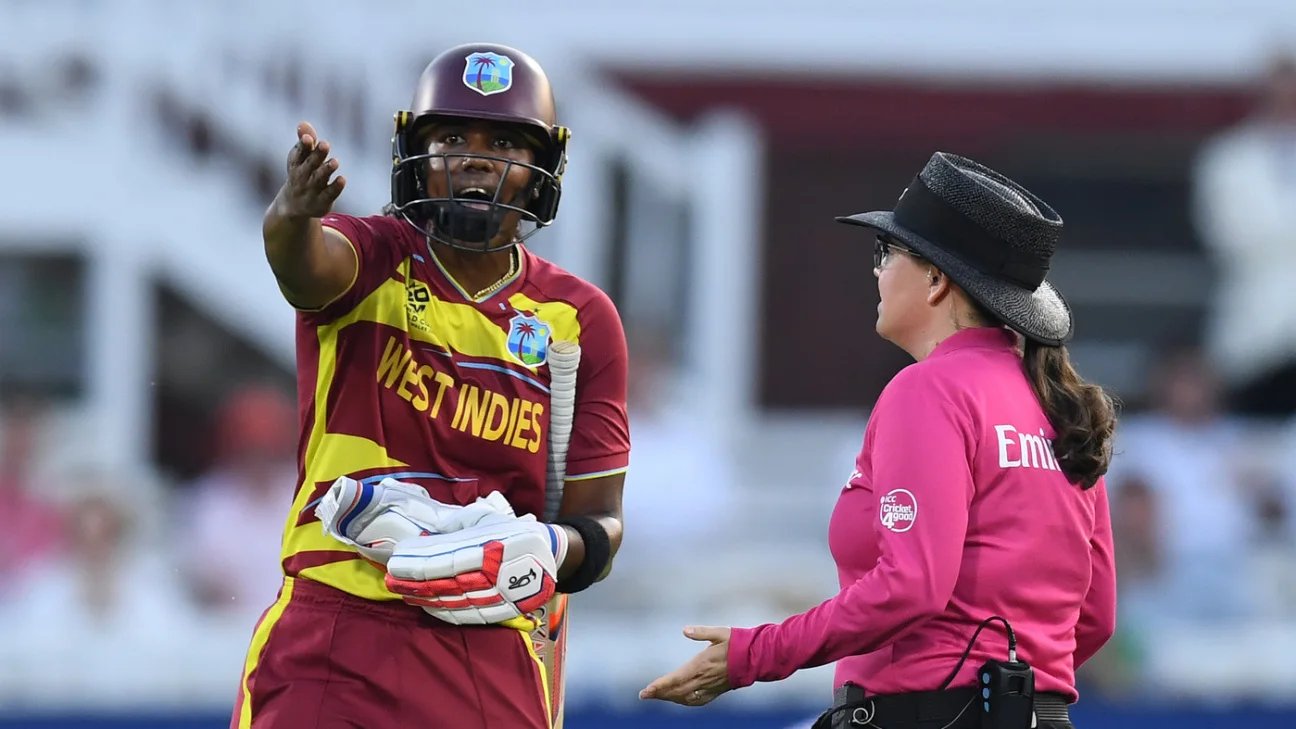 Women’s T20 World Cup 2026 – Hayley Matthews left frustrated after ‘clear gap’ on caught behind review