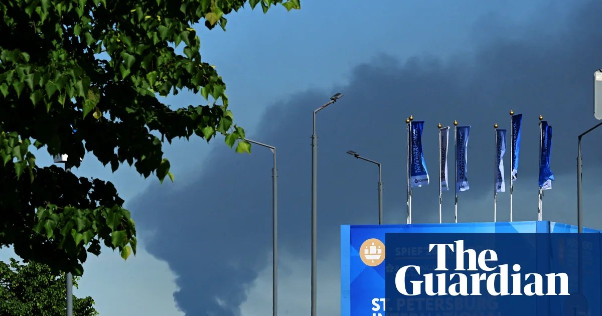 Ukrainian drones hit St Petersburg as ‘Russian Davos’ opens in city | Ukraine