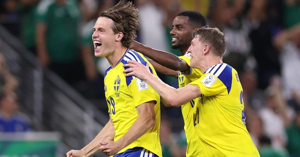 ¡Gol en 17 segundos! Mattias Svanberg entró y de inmediato anotó el cuarto de Suecia ante Túnez