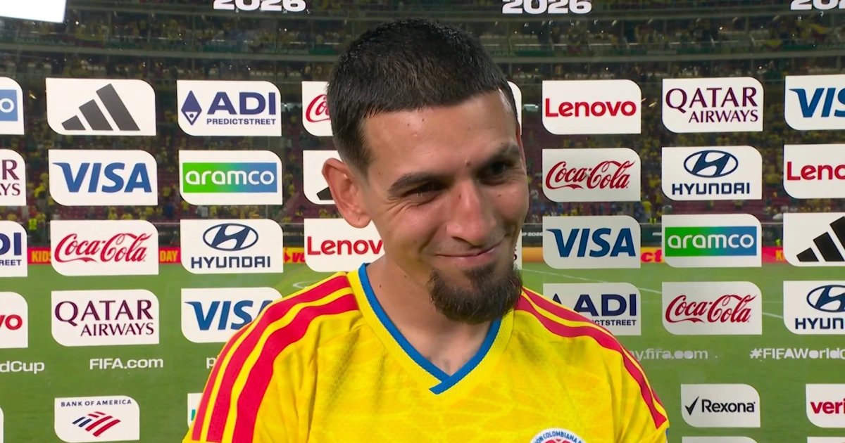 Daniel Muñoz comparte su gol con todo el equipo y toda la afición colombiana