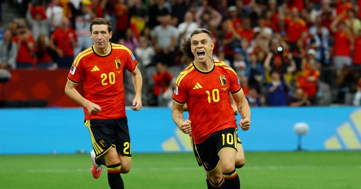 Leandro Trossard adelanta a Bélgica y los pone rumbo a la clasificación