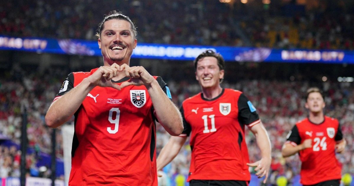 Marcel Sabitzer le regresa la ventaja a Austria con un derechazo ante Argelia