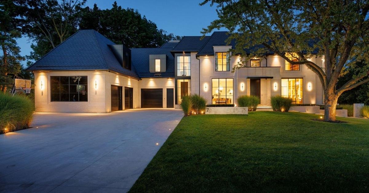 This massive $14-million Etobicoke mansion features a backyard overlooking Mimico Creek