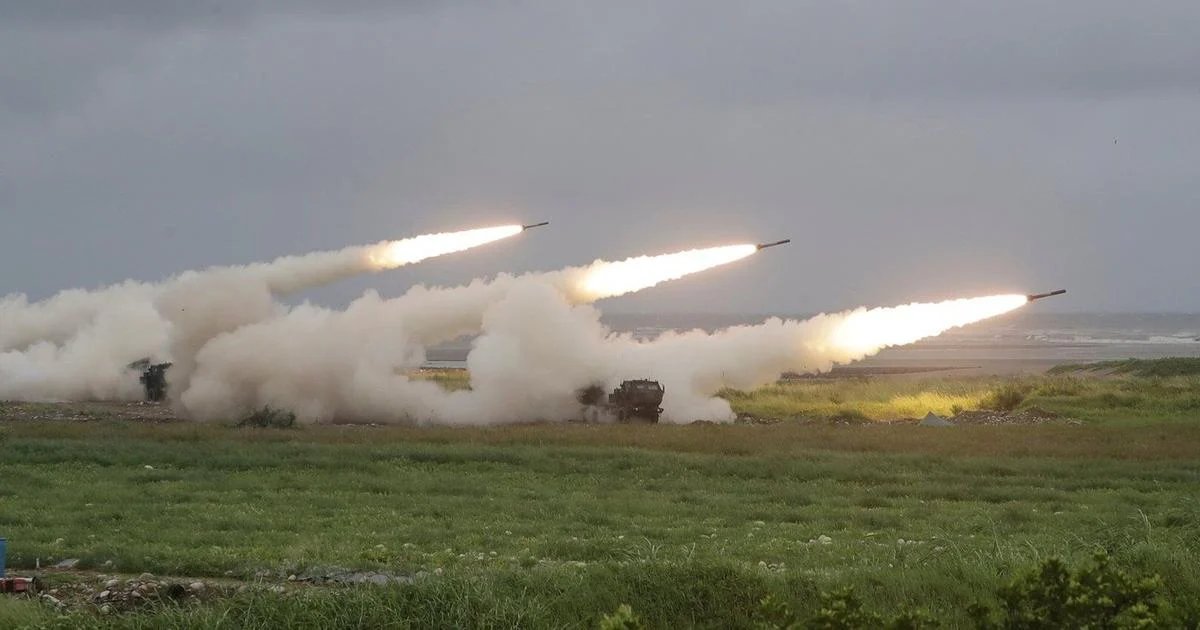Taiwan fires rockets in China’s direction from a U.S.-supplied mobile launching system in drill