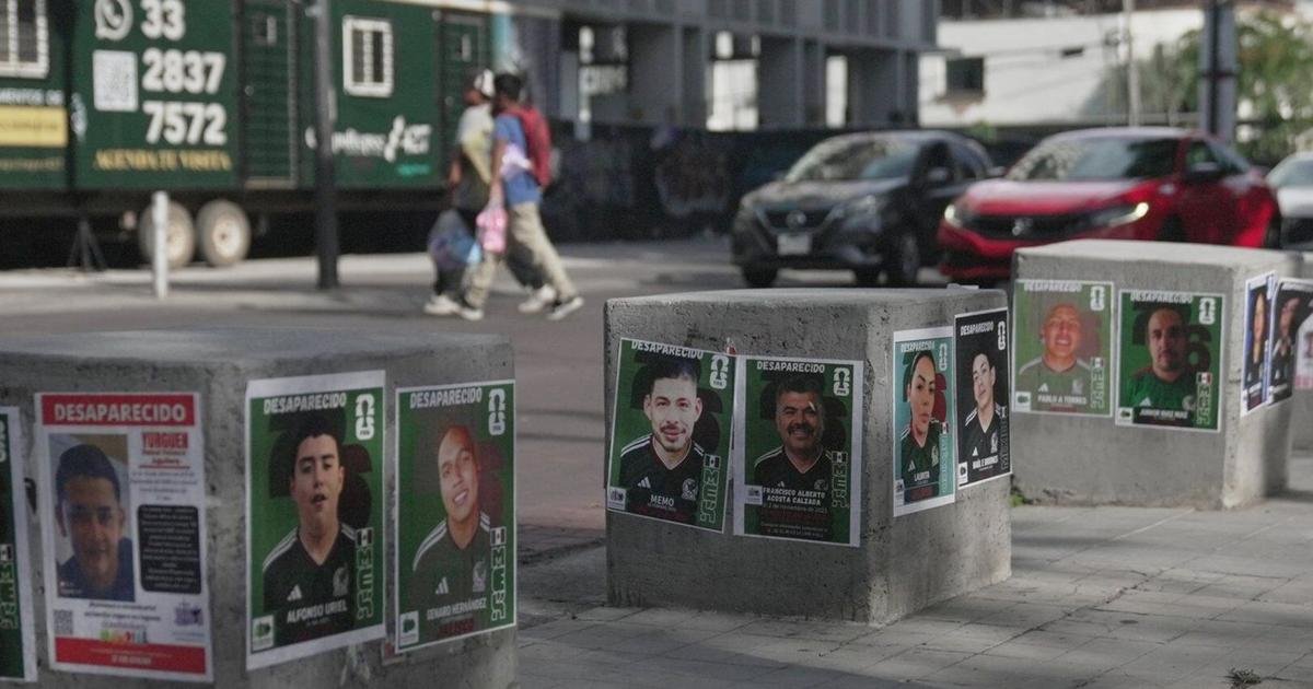 With World Cup in Guadalajara, families of Mexico's disappeared turn loved ones into soccer stickers