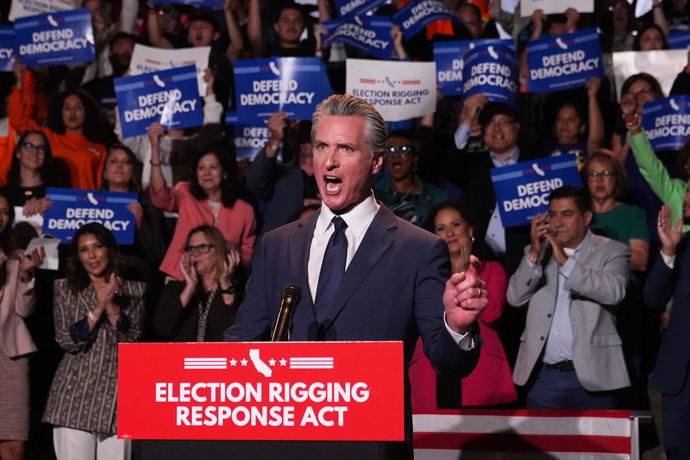 California Gov. Gavin Newsom says Trump’s Justice Department is investigating him and his wife