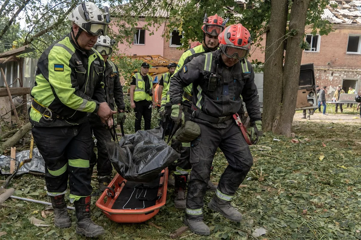Russia strikes an apartment building in the Ukrainian city of Kharkiv and 1 person is killed