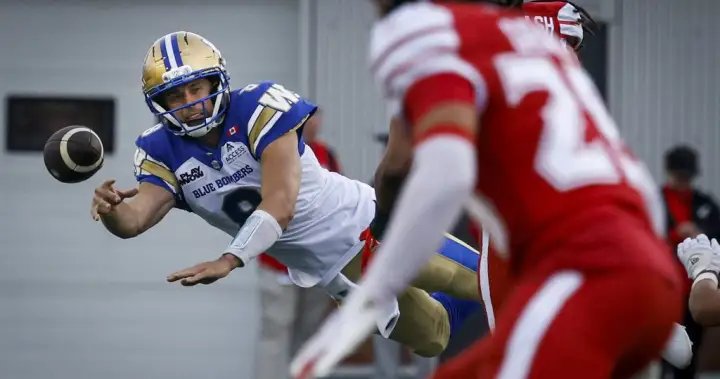 Winnipeg Blue Bombers top Calgary Stampeders 30-28