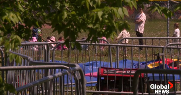 3-year-old critically injured after bouncy castle swept up by wind in Montreal