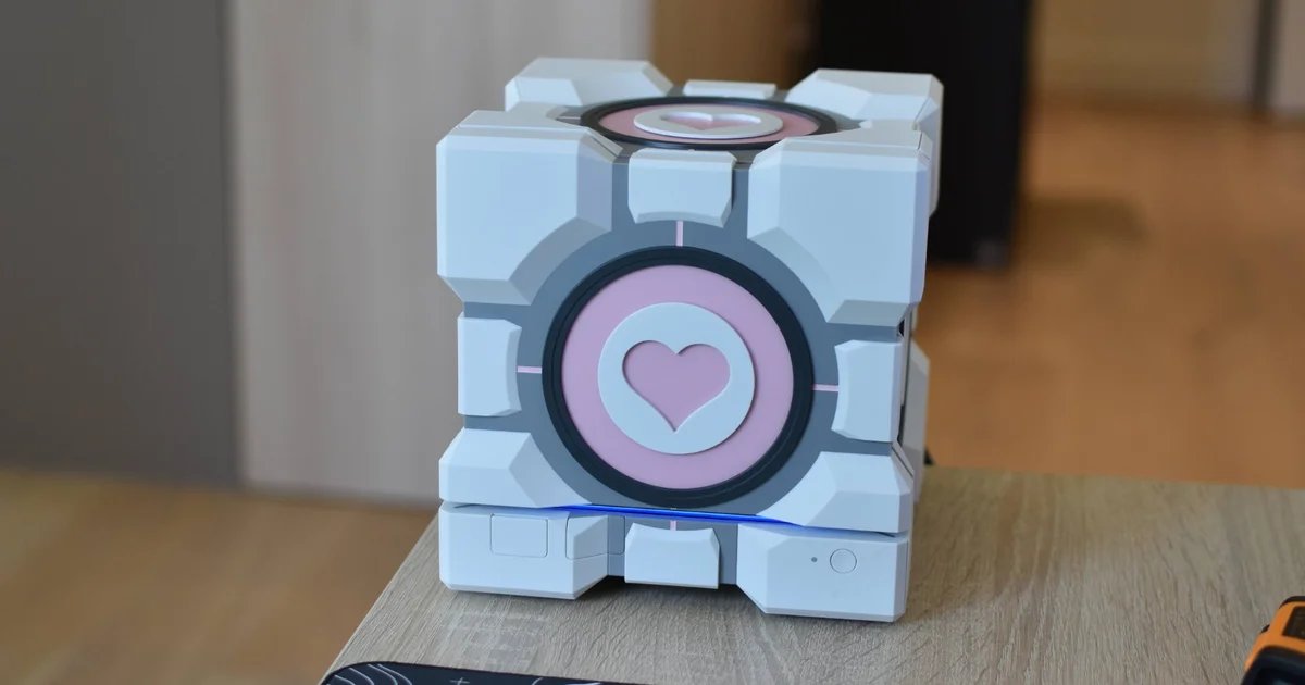 The Steam Machine’s Companion Cube case is big, expensive, and based on a 19-year-old joke, so I hate how well-made it is