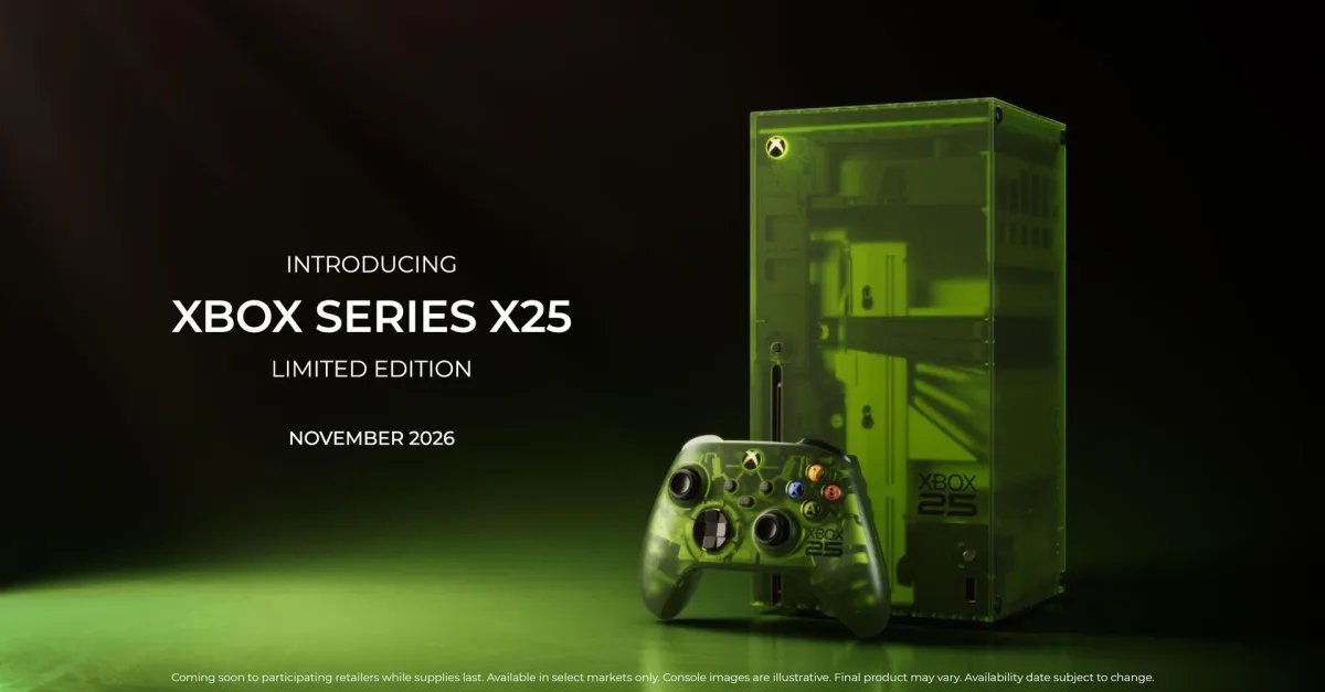 Microsoft’s Xbox 25th anniversary console comes in translucent green