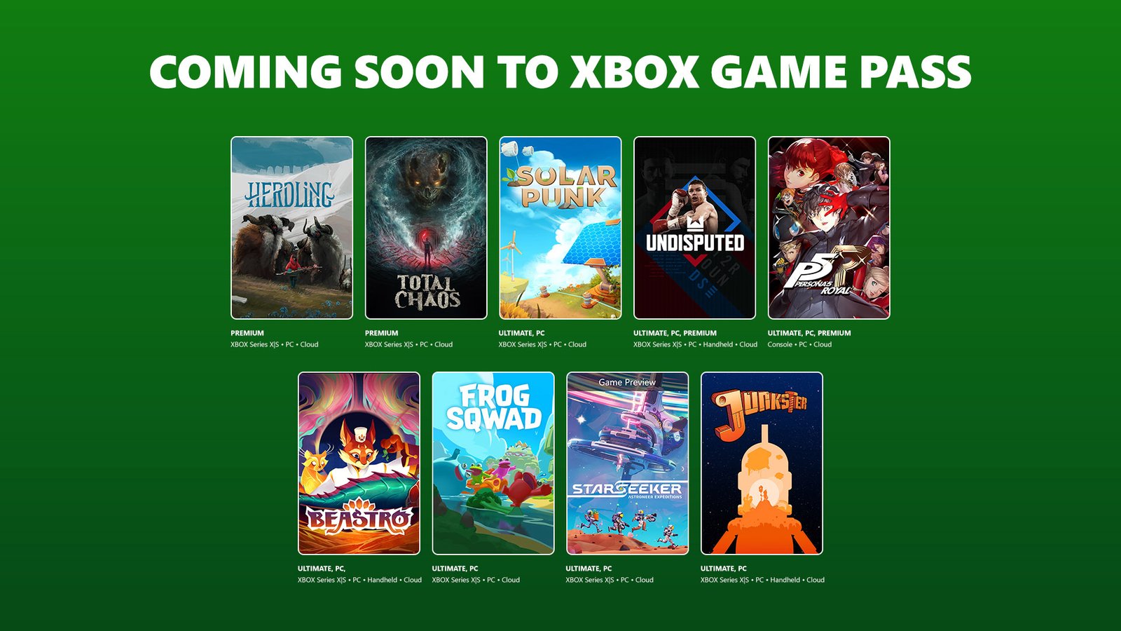 Coming to XBOX Game Pass: Starseeker: Astroneer Expeditions, Beastro, Undisputed, and More