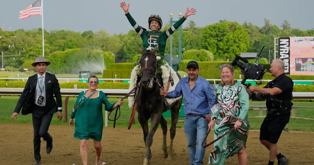 Golden Tempo wins the 2026 Belmont Stakes, month after its historic Kentucky Derby win