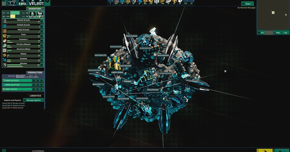 “Pay the gravity tax”: In crushing strategy game Asema, your factories will become a vortex if they grow too vast