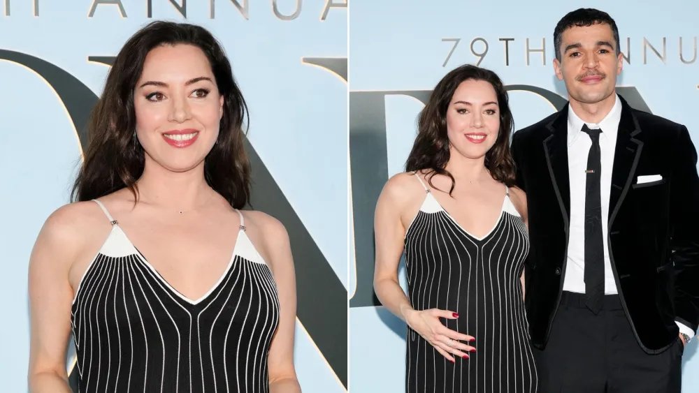 Aubrey Plaza Makes Chanel Coco Beach Maternity Black Tie at 2026 Tonys