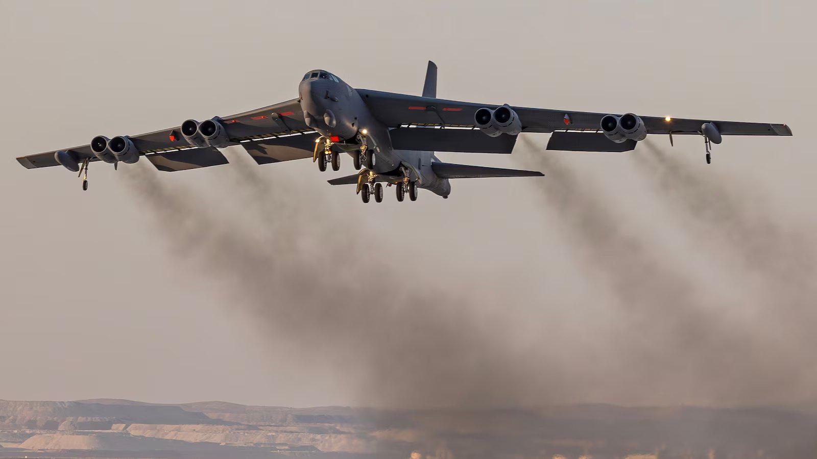 Air Force B-52 bomber crashes shortly after takeoff at Edwards Air Force Base in California