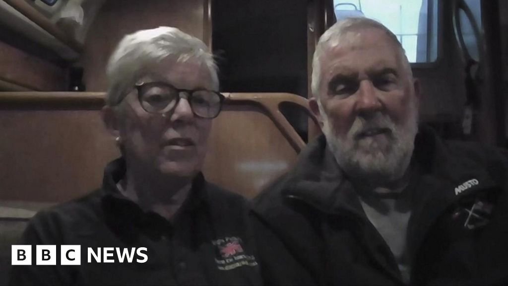 Couple on board yacht describe encounter with Russian warship