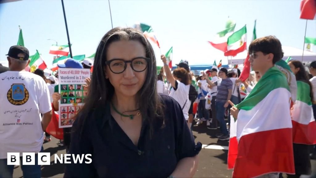 Iranian-Americans protest against Iran’s team outside opening round World Cup game