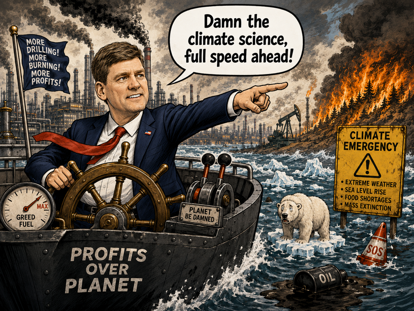 Damn the climate science, full speed ahead!
