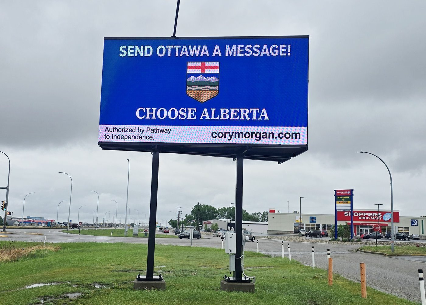 ‘Turned into a symbol’: Taber billboard focal point for Alberta separatist rally