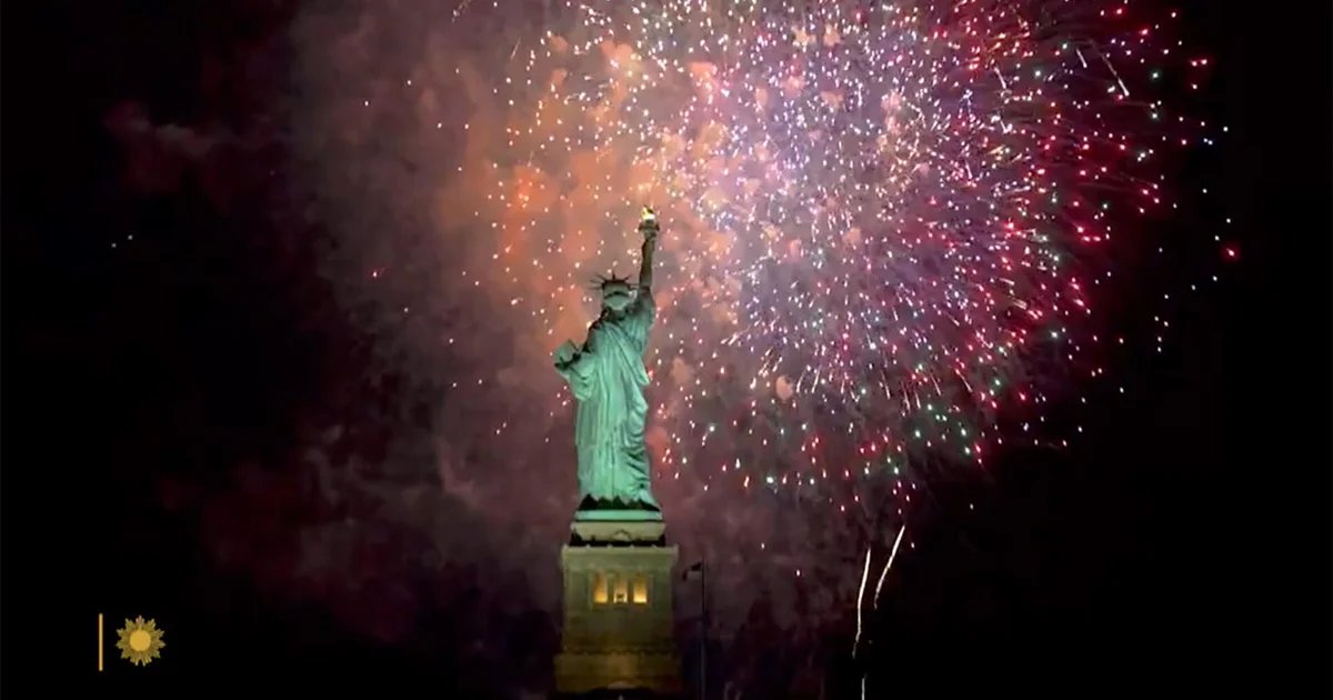 Celebrating Fourth of July fireworks
