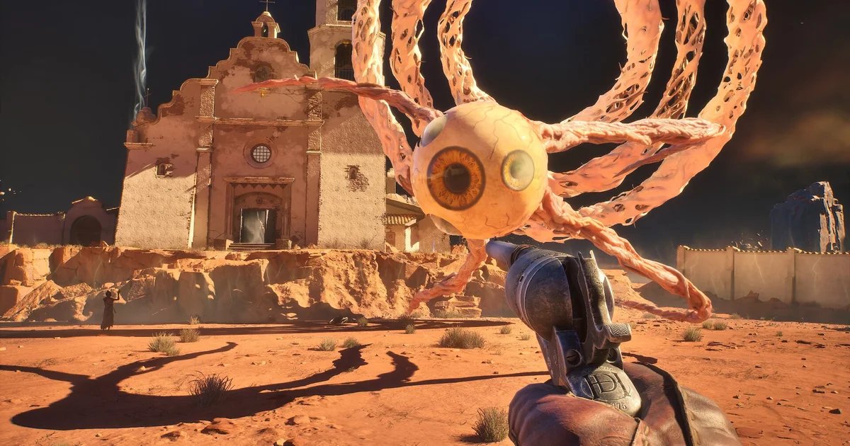Guns of Eschaton is a wild west soulslike FPS and posthumous release from the art director of Half-Life 2